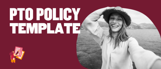 PTO policy template text with happy woman by the water in casual attire and straw hat, smiling at the camera., PTOpolicy, happywoman