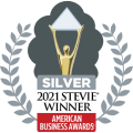 silver award badge, American Business Awards logo