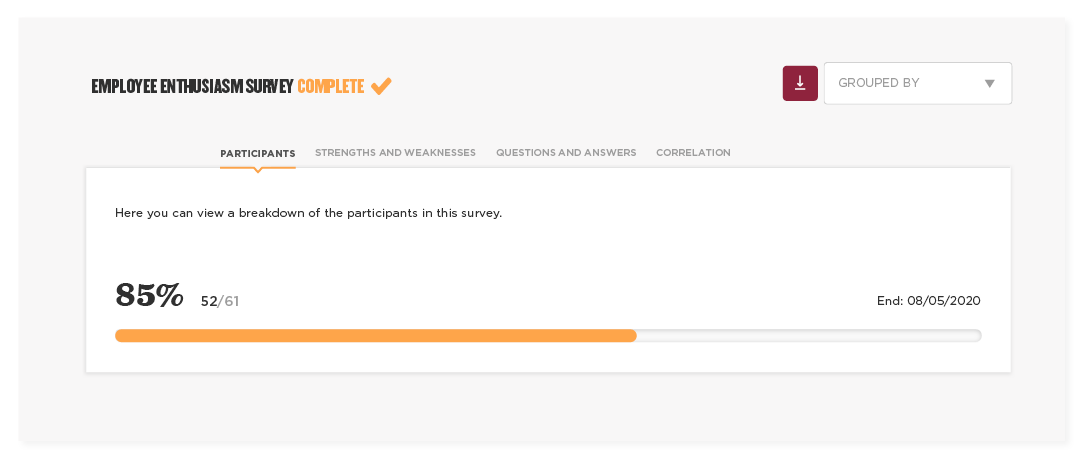 Employee enthusiasm survey