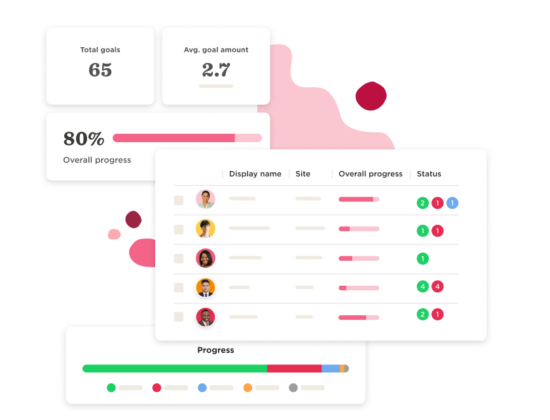 progress tracking, goal statistics