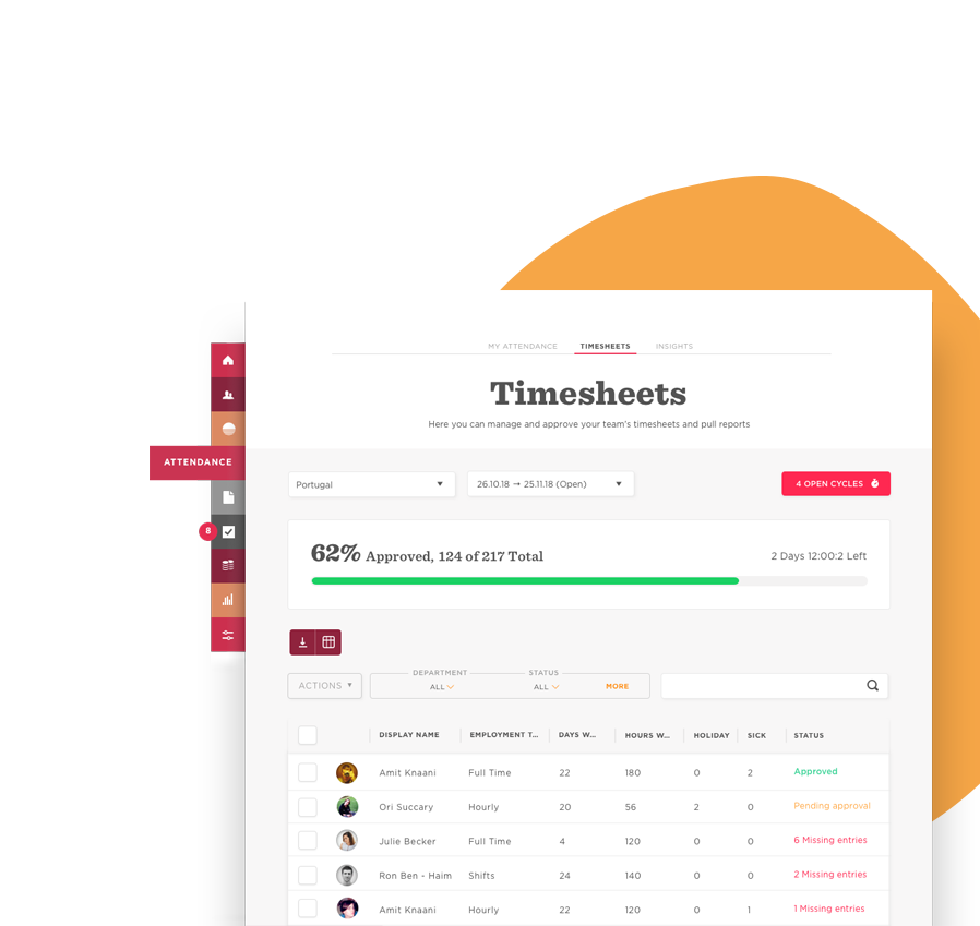 Employee Time and Attendance Tracking Software | Hibob