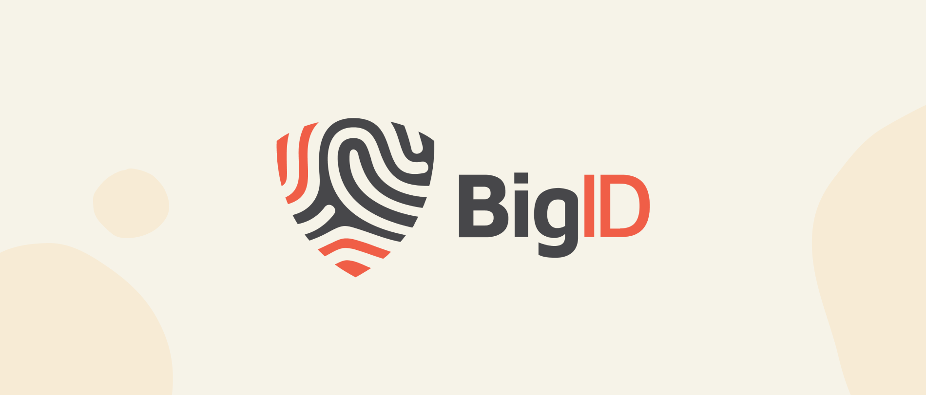 shield logo with fingerprint design and text 