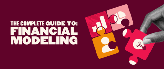 financial modeling guide, colorful puzzle pieces illustrating financial concepts and a hand assembling them