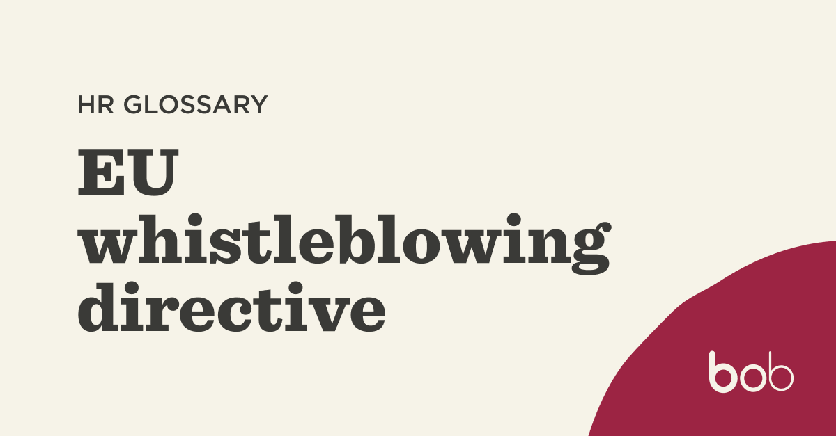 What is the EU whistleblowing directive?