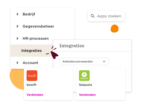 Integrations menu with options for bswift and Sequoia, featuring navigation and search bar elements for easy access. , integrations, bswift_sequoia