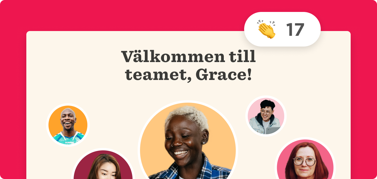 välkommen, teamet