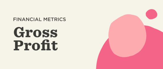 financial metrics, gross profit with colorful shapes