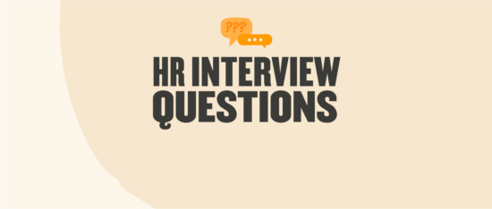 HR interview questions graphic with bold text on a soft backdrop, featuring speech bubbles for engagement. , HRquestions, interviewtips