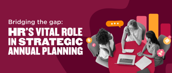 HR strategic planning meeting with diverse professionals discussing key data on a laptop at a round table., HRplanning, diverseprofessionals