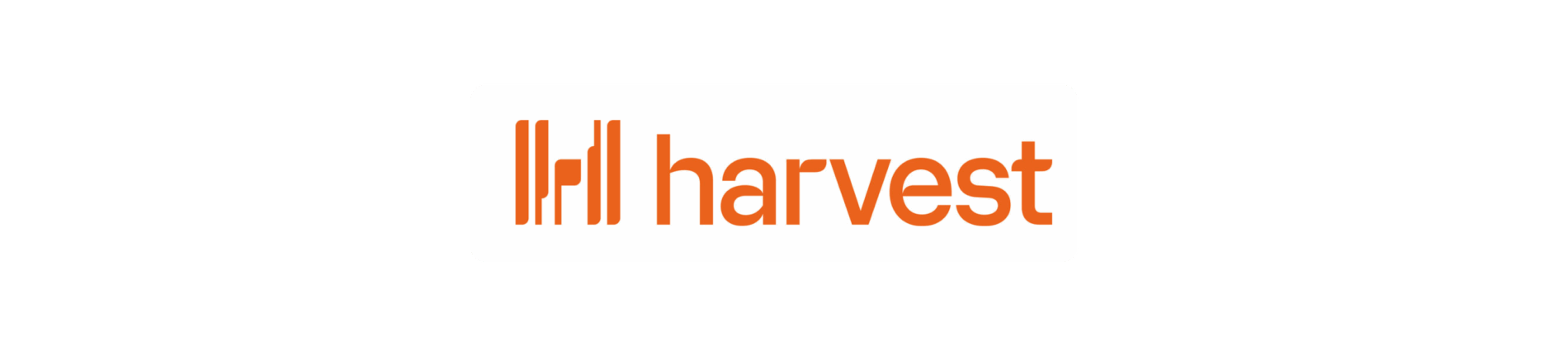harvest logo on a white background with a modern design, featuring an orange color scheme., logo, , design
