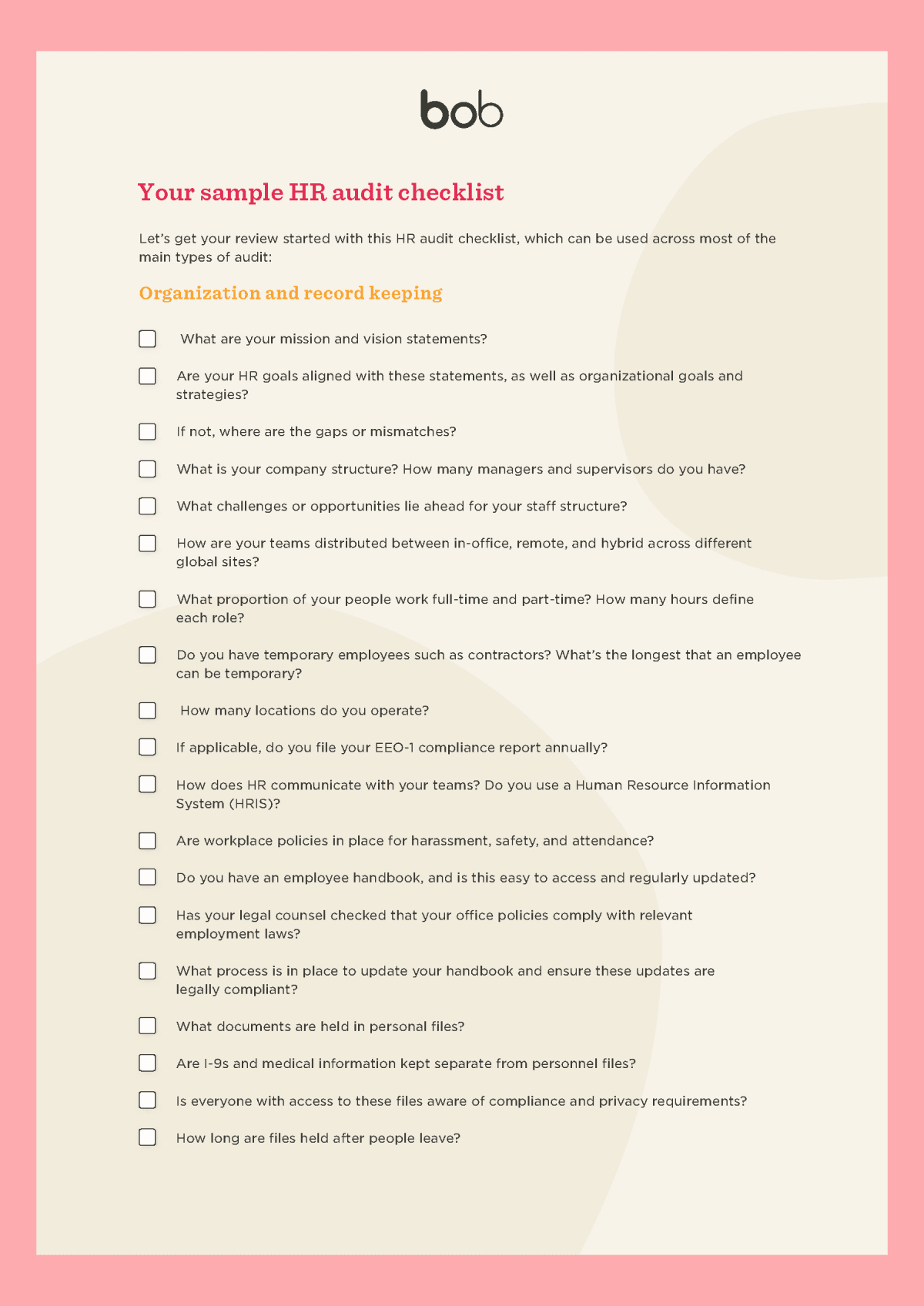 HR Audit Checklist [Updated for 2026] – Free Download