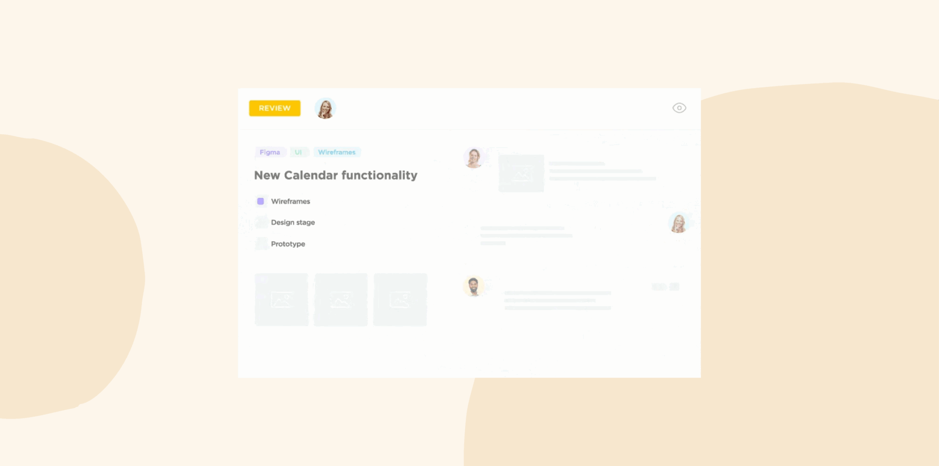 New calendar functionality interface showcasing wireframes, design stages, and prototypes in a collaborative review layout. calendar-functionality, UI-review