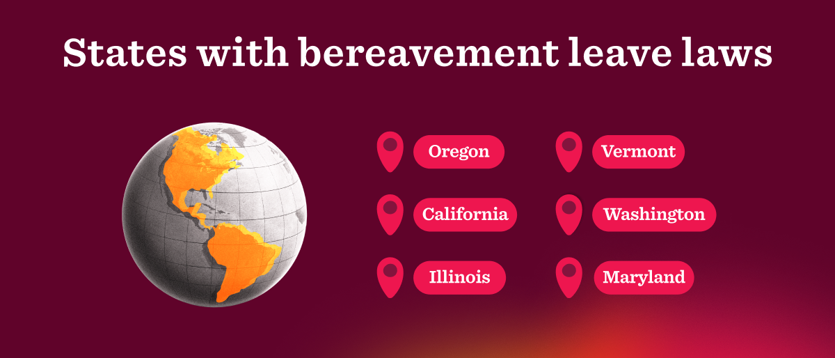 states-with-bereavement-leave-laws, map-of-united-states-highlighted-states