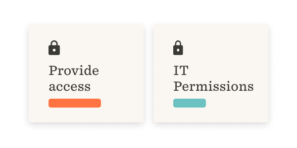 Provide access, IT permissions