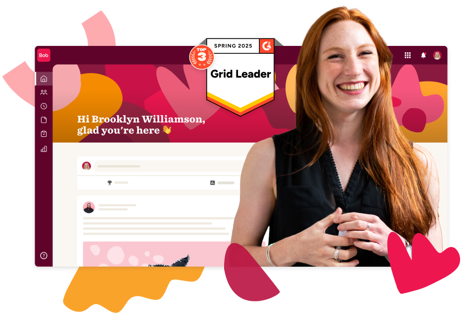 Brooklyn Williamson smiles in a vibrant, colorful interface, identified as "Grid Leader," for Spring 2025. , GridLeader, Spring2025