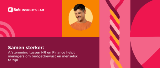 HiBob Insights Lab graphic featuring a smiling male figure, vibrant colors, and text emphasizing HR and Finance collaboration. HiBob, InsightsLab