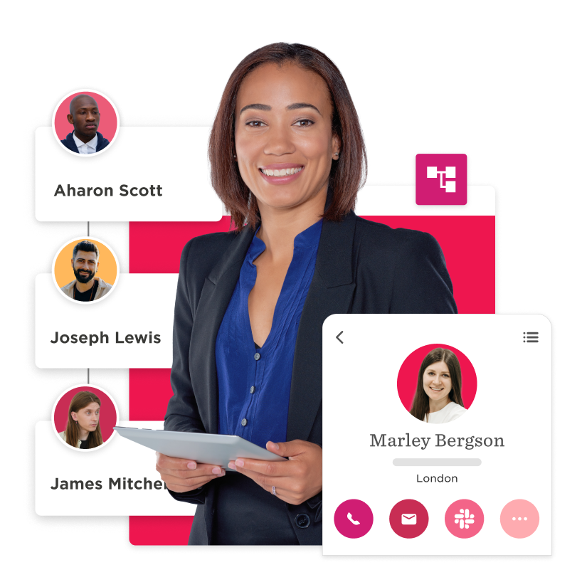 businesswoman, team_members, digital_interface