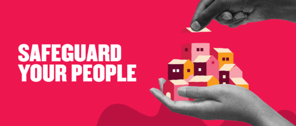 safeguard-people-hands-holding-colorful-houses, vibrant-background-illustration-community-support
