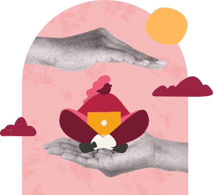hands, person, sun, clouds