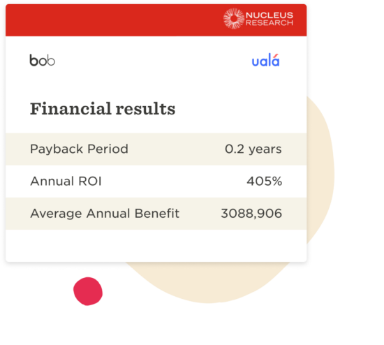 financial results data table, payback period ROI annual benefit metrics