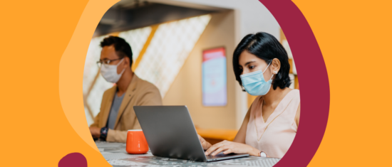 computer, workspace, mask, productivity