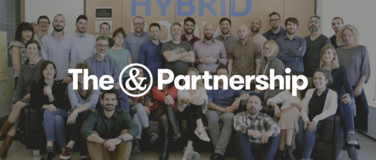 team photo, The & Partnership branding