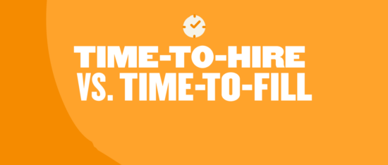 time-to-hire-vs-time-to-fill-graphic, recruitment-metrics-orange-background