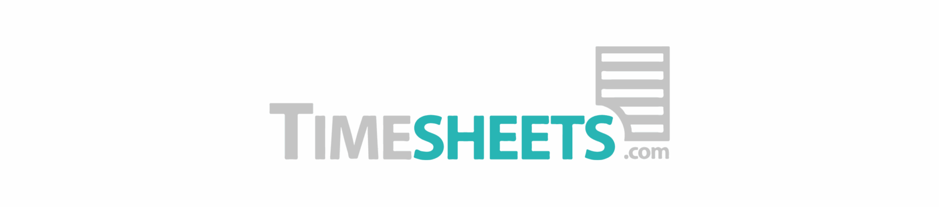 timesheets logo on turquoise background, timesheets.com branding for time management solutions