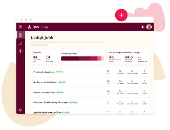 job listings, recruitment dashboard