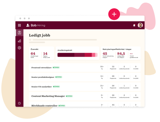 job listings, recruitment dashboard