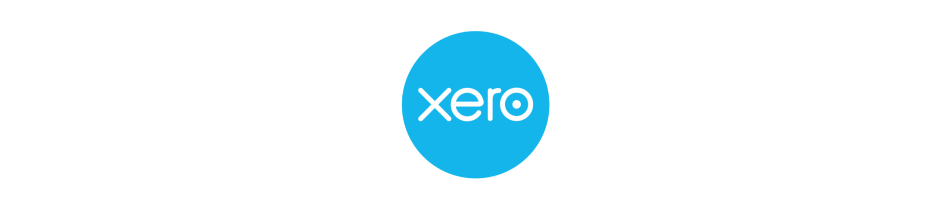 xero logo on a blue circle background, modern branding design for accounting software company