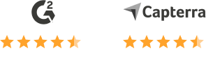 G2 Website: 2,222 reviews, score: 4.5 stars; Capterra website: 173 reviews, score: 4.6 stars.