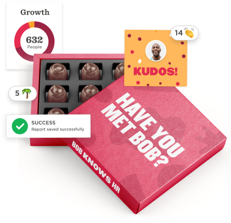 chocolate box with messages and stats, growth metrics and success indicators in a bright, engaging layout