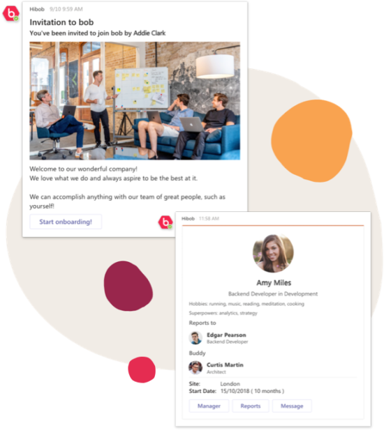 invitation-to-join-bob, employee-profile-dashboard