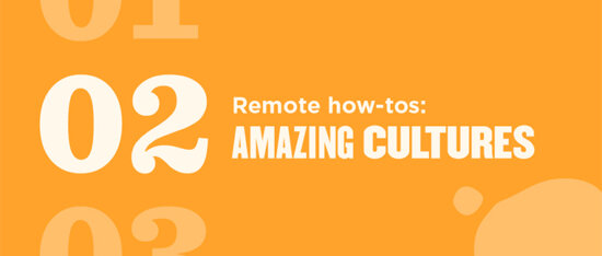 remote how-tos amazing cultures orange background playful typography, vibrant design educational content cultural exploration