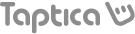 Taptica logo with modern design, sleek font, and a hand icon symbolizing interaction and digital marketing, Logo design representing Taptica's marketing technology solutions.