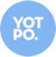 Yotpo logo in blue circular design, emphasizing brand identity and online consumer engagement, Brand logo showcasing Yotpo's digital marketing solutions